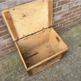 Vintage houten kist Vroom & Dreesmann Den Haag