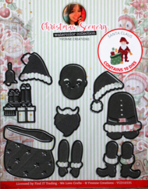 Cutting Die - Snijmal - Yvonne Creations - Christmas Scenery - Santa Claus