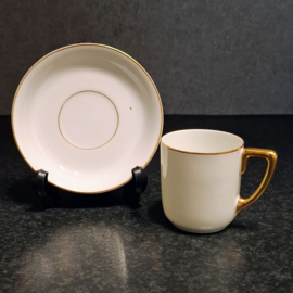 Rosenthal Espresso Kop en Schotel klein – Wit met goud kleur