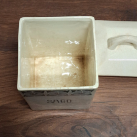 Antieke SAGO Opberg pot - Voorraad pot / Container