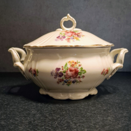 Vintage Dekschaal of Terrine - Elfenbein Ø 20 cm