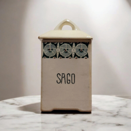 Antieke SAGO Opberg pot - Voorraad pot / Container