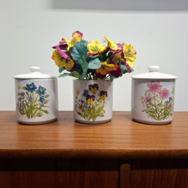 3 Voorraadpotjes of Bloempotjes – Bloemen