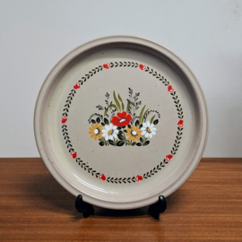 Vintage Winterling Bord Ø 19,5 cm - Ontbijtbord - Bloemen en Hartjes