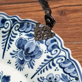 Serveerschaaltje met verzilverd hengsel - RAM - Delfts Blauw
