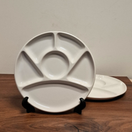 Porseleinen Fondueborden 2 stuks - Wit
