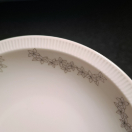 Vintage Diep Bord Arzberg met grijze Bloemetjes Ø 20,5 cm