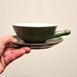 4 Soepkommen met 3 Bordjes - Vintage