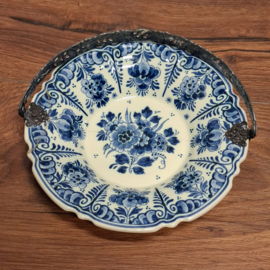 Serveerschaaltje met verzilverd hengsel - RAM - Delfts Blauw