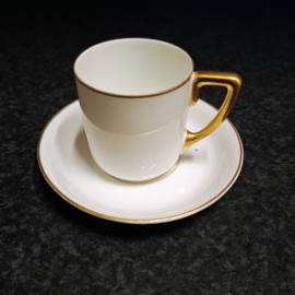 Rosenthal Espresso Kop en Schotel klein – Wit met goud kleur