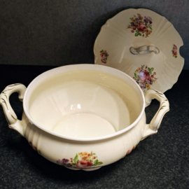 Vintage Dekschaal of Terrine - Elfenbein Ø 20 cm