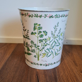 Vintage Prullenbak Metaal - Kruiden