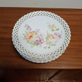 6 Gebaksbordjes Bloemen Ø 17,5 cm