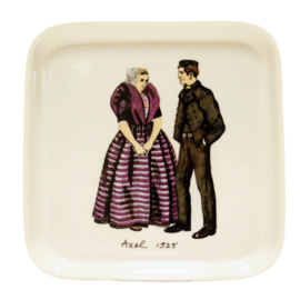 Gebaksbord - Villeroy & Boch Burgherdragt - Axel 1925 - Blauw Logo