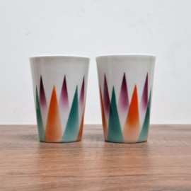 2 Bekers / Mokken / Vaasjes - Victoria China Czechoslovakia