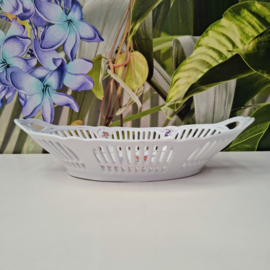 Vintage opengewerkt Schaal / Serveren - Bloemen
