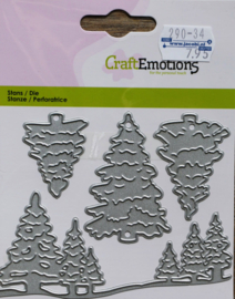 Cutting Die - Snijmal - CraftEmotions - Christmas Trees