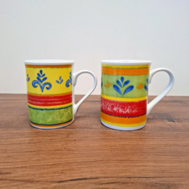 Mokken - 2 x Vrolijk gekleurde mok