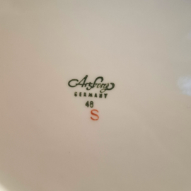 Vintage Bord Arzberg met grijze Bloemetjes Ø 20 cm