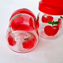 GULF France 2x Voorraadpot - Container - Glazen Potje - Rood - Appel