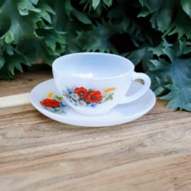 Arcopal Fleur de Champetre - Mokka / Espresso kop en schotel