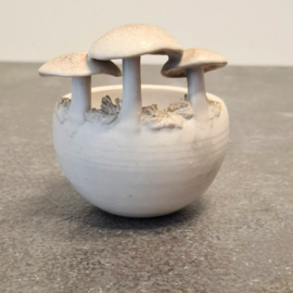 Klein Bloempotje met Paddestoelen - Mini - Herfst - Ø 8 x H 5 - 9 cm