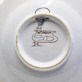 Wandbord - Workum SD P.K. - Makkum Tichelaar?