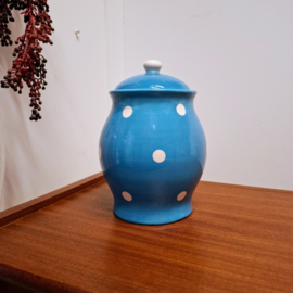 Voorraadpot Blauw met Witte stippen  - Emporio Dell Arte