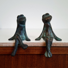 Set van 2 Metalen Sculpturen - Kikker