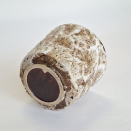 Bloempot  - Wit / Bruin / Beige - Ø 14 x H 12 cm