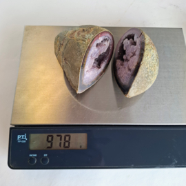 Amethist Geode - Steen - Paar  - Mineraal - Edelsteen