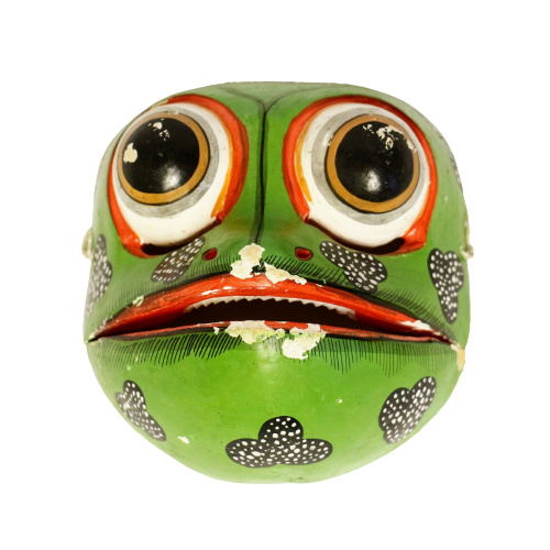 Kikker Masker - Bali - Hout - Muurdecoratie