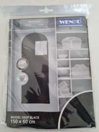 Wenko - Kledinghoes - Ritssluiting - Anti Zilvervisjes 150 x 60 cm Deep Black (per stuk)