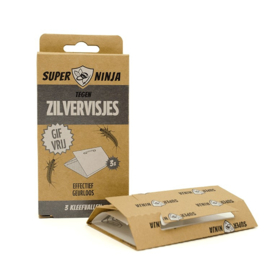 Super Ninja - Tegen Zilvervisjes - Gifvrij  Geurloos - 3 vallen