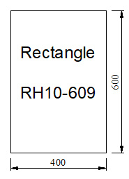 Kachelvloerplaat rechthoek 400 x 600 x 6 mm