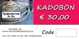 Kadobon 30 euro