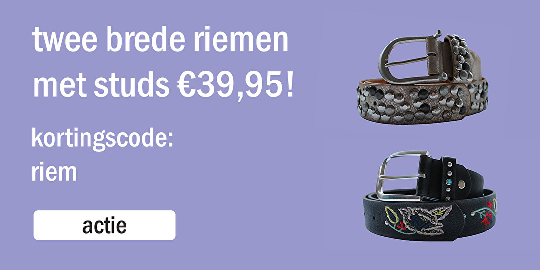 Leren riem wit Dames/Heren Riem - Taillemaat 80 - Jeans riem