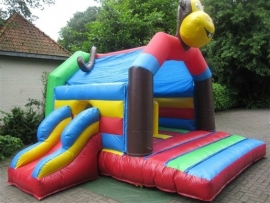 Springkasteel Aap met slide