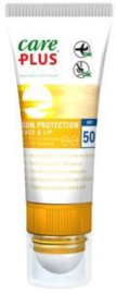 Care Plus - Sun protection face & lip 50+  20 ml.