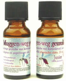 Muggen-weg - Geurolie - Fris - Kruidig - Anti Muggen - Geurlampje - 20 ml.