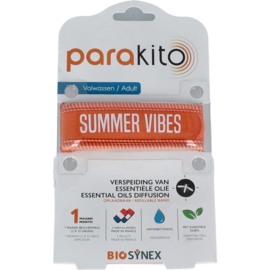 Parakito Armband Volwassen Oranje Navulbare band & 2 tabletten