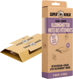 Super Ninja - 3 Ecologische Kledingmottenvallen - Niet Giftig - Snel Werkzaam
