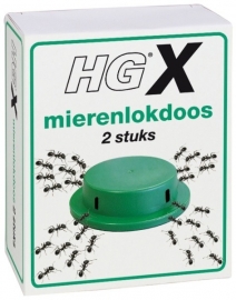 HG X - Mierenlokdoos - Binnen - Buiten - Effectief Tegen Mieren - 2 stuks