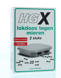 HGX - Mierenlokdoos - Binnen - Effectief Tegen Mieren - 2 stuks.