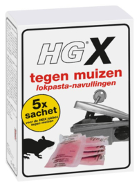 HG X lokpasta tegen muizen navulling 5 stuks