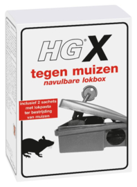 HG X lokbox tegen muizen & navulling 2 stuks.