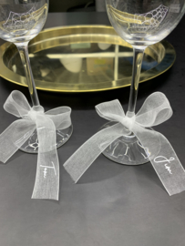 Naamkaartje - Organza lint met naam