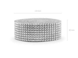 Strass tape - zilver