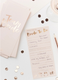 Advice Cards - Bride to Be - 10 stuks