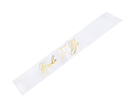 Bride to be Sash - Wit - kalligrafie